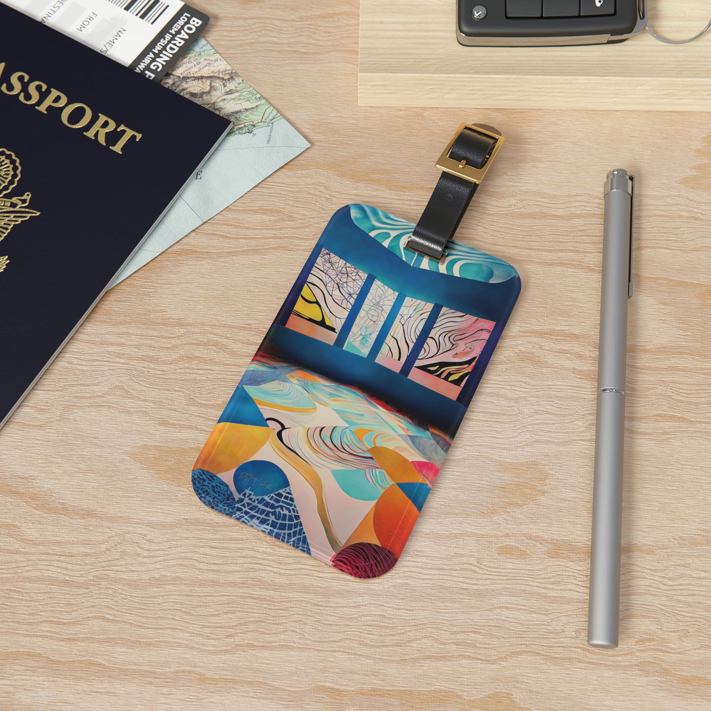 Abstract Luggage Tag 1