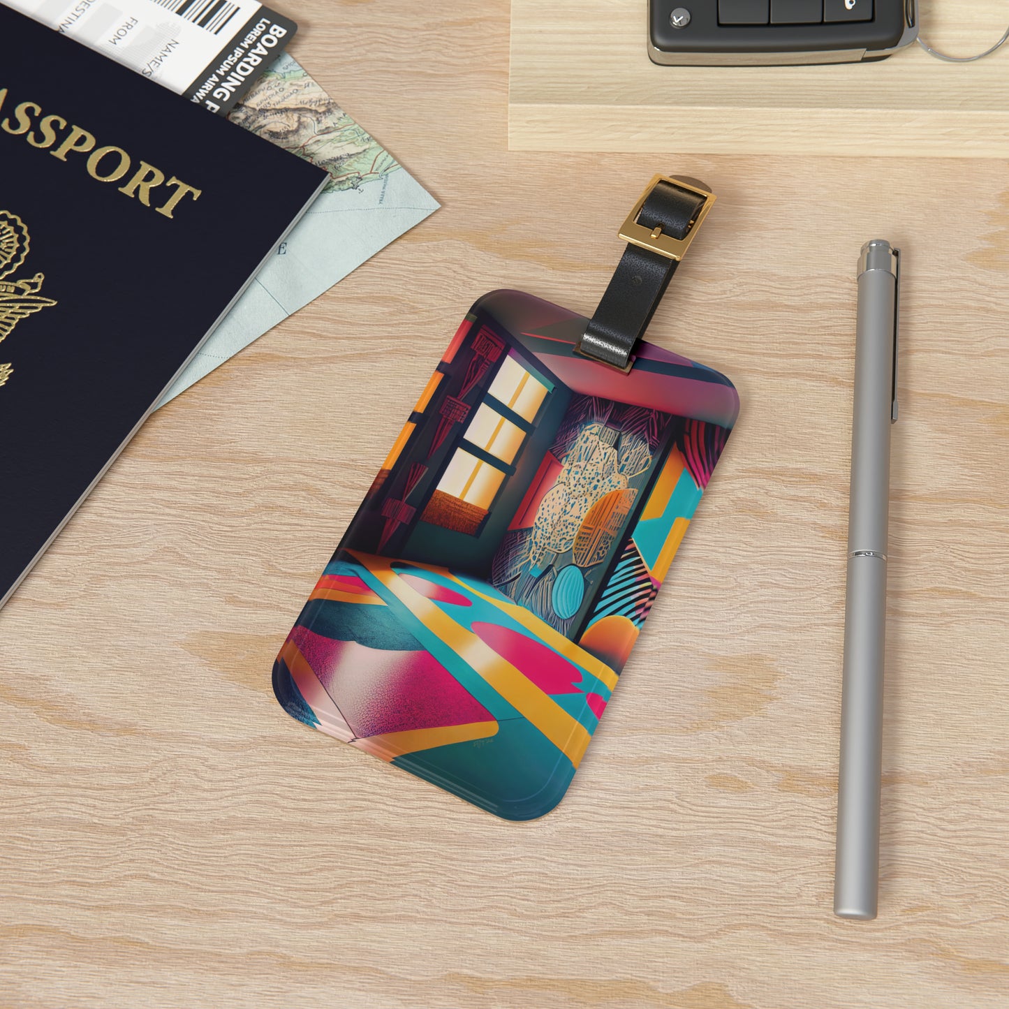 Abstract Luggage Tag 3